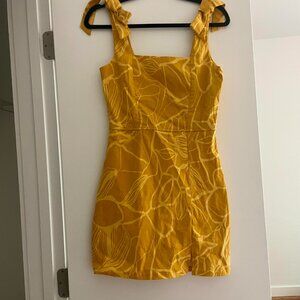Brand new without tags Trixxi Canary Yellow Tie Mini Dress